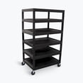 thumbnail image 1 of Luxor Six Flat-Shelf Structural Foam Plastic Cart, 1 of 4