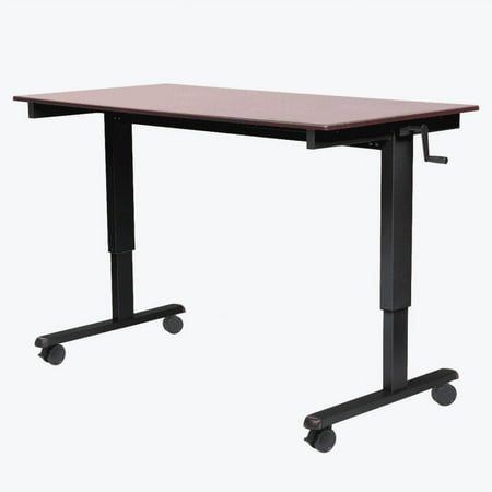 LUXOR STANDCF60-BK/DW 60" High Speed Crank Adjustable Stand Up Desk