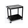 thumbnail image 1 of LUXOR TC22-B Large Flat Shelf Cart - Two Shelves, 1 of 2