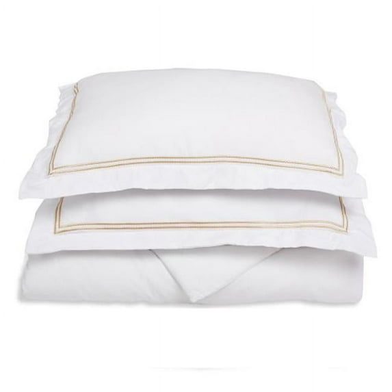 Heritage 3000 Series 2 Line Embroidery Duvet Set by Luxor Treasures