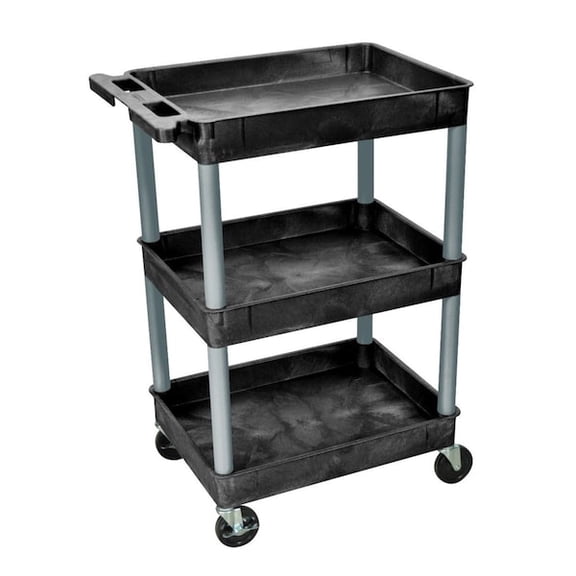 Luxor Tub Cart,w/Three Shelves,24x18" BKSTC111GY