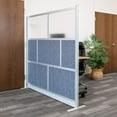 thumbnail image 1 of Luxor Workflow Modular Wall Room Divider System - Silver Frame - 53" x 70" Starter Wall with Whiteboard, Freestanding, 1 of 5
