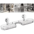 thumbnail image 1 of Luxorio Suction Bathroom Organizer,2025 New Movable Shower Shelf Suction Cup,No-Drill Wall-Mounted Shower Shelf for Bathroom & Kitchen, Detachable Design (White), 1 of 7