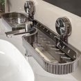 thumbnail image 1 of Luxorio Suction Bathroom Organizer, Shower Suction Organizer Rack Above Sink, No-Drill Wall-Mounted Shower Shelf, for Bathroom Kitchen Multipurpose Storage Shelfs (Black), 1 of 7