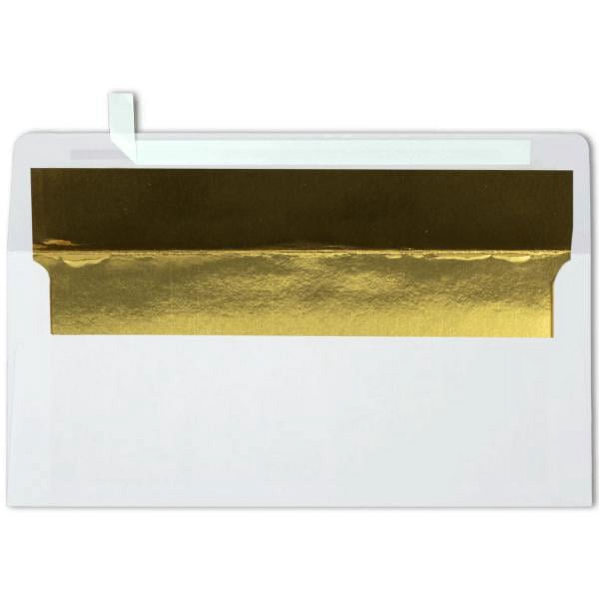 Luxpaper #10 Foil Lined Square Flap Envelope, 4 1/8 X 9 1/2, White, 500/Pack