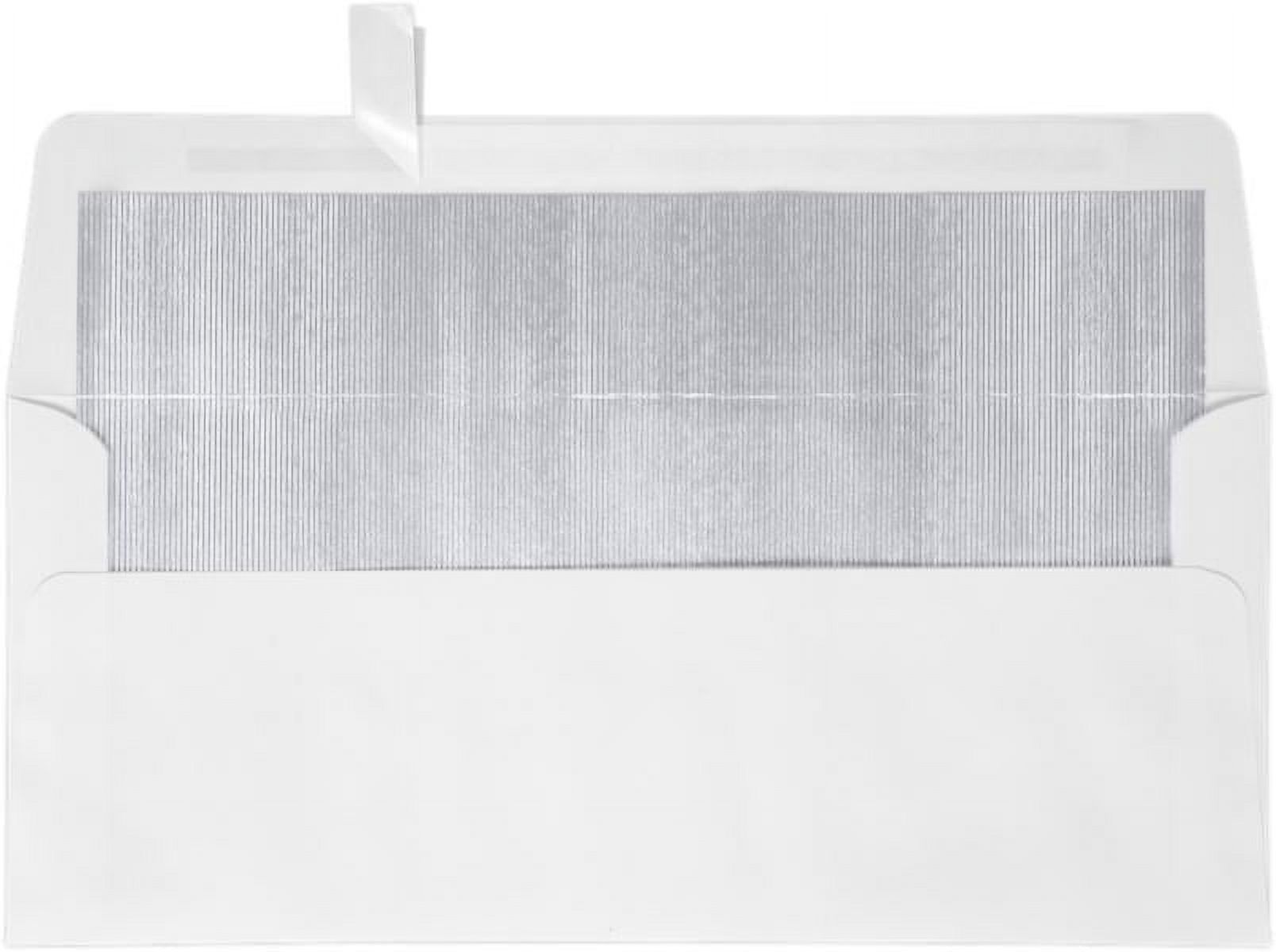 Luxpaper #10 Foil Lined Square Flap Envelope, 4 1/8 X 9 1/2, White, 500/Pack