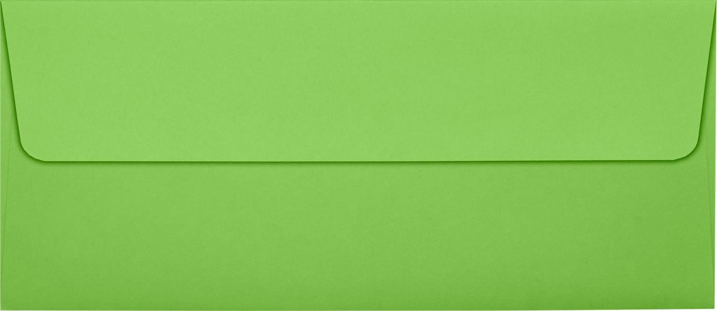 Luxpaper #10 Square Flap Envelope, 4 1/8 X 9 1/2, Limelight, 1000/Pack