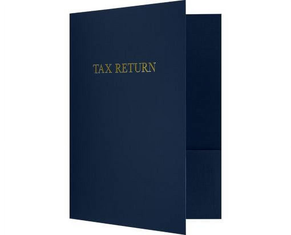 Luxpaper 9 X 12 Presentation Tax Folder, Nautical Blue Linen, 50/Pack