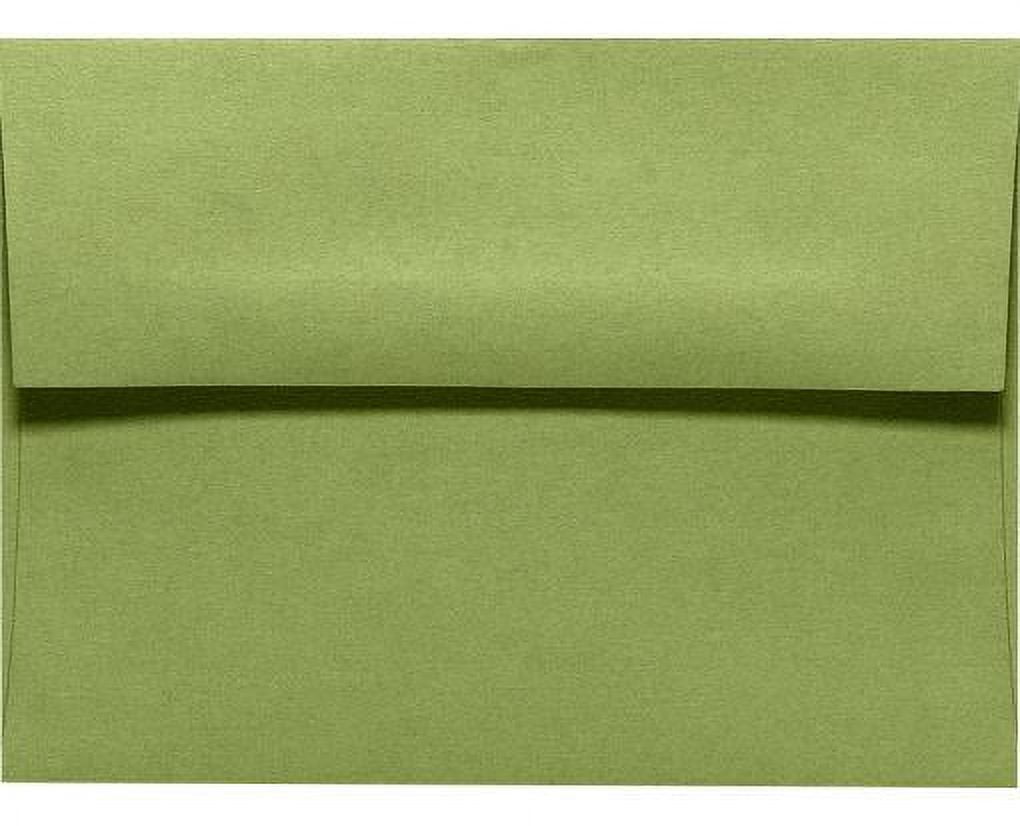 Luxpaper A9 Invitation Envelope, (5 3/4 X 8 3/4), Avocado Green, 50/Pack