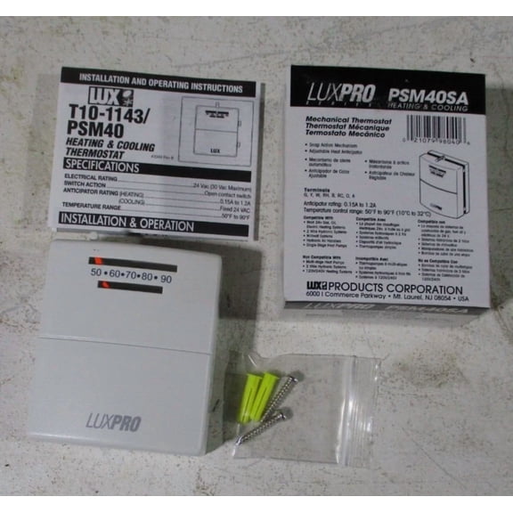 Luxpro Series Mechanical Heating Cooling Home Thermostat Psm40 New Free Shipping