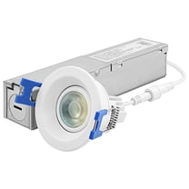 Luxrite 1" Gimbal Adjustable LED Recessed Light 12W 5CCT 1000LM Dimmable