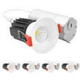 thumbnail image 1 of Luxrite 1 Inch LED Recessed Canless Regressed Light with J-Box, 9W, 5CCT, 800LM, Dimmable Spotlight, IC Rated ETL 4 Pack, 1 of 7
