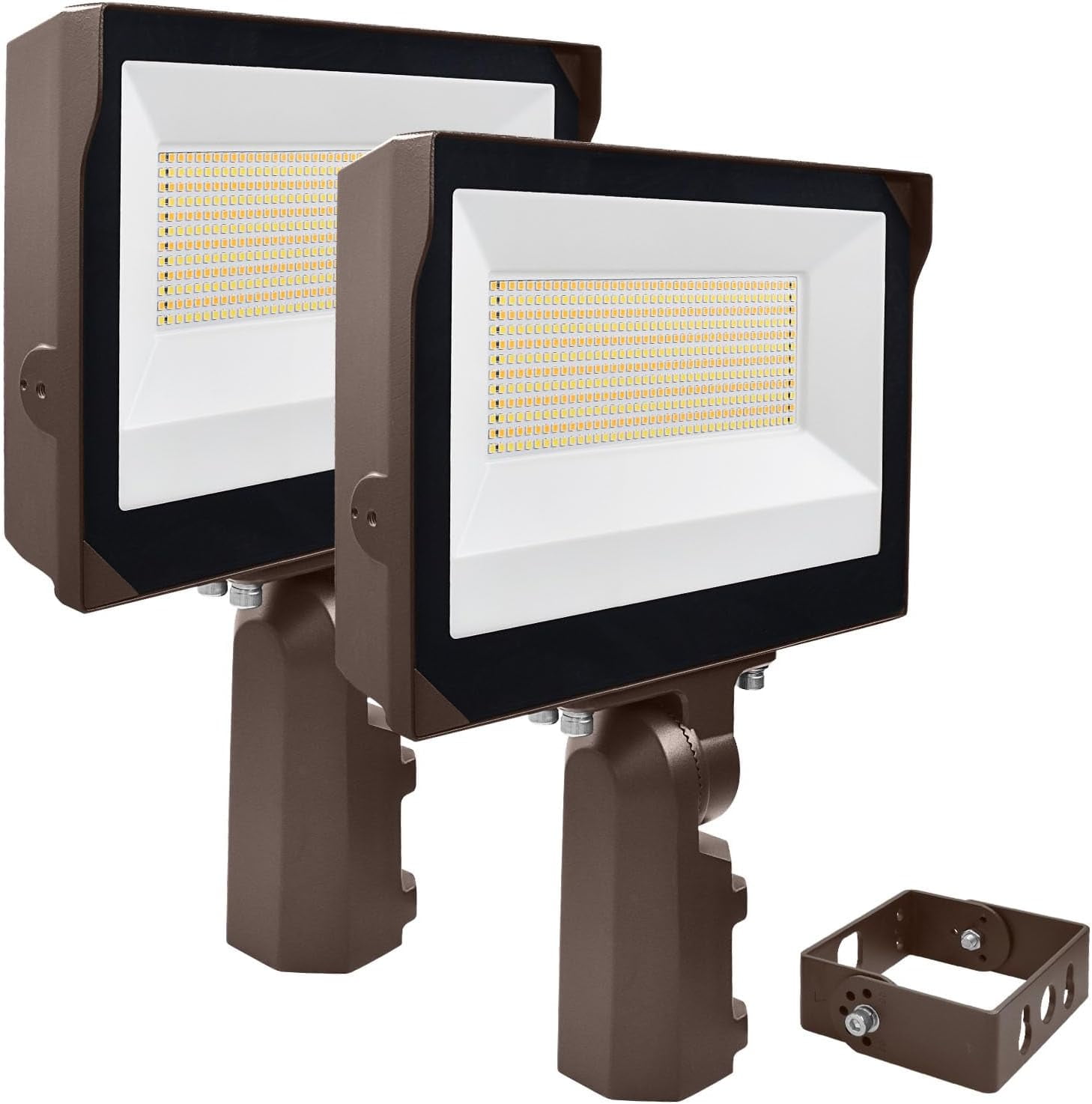 Luxrite 100/120/150W LED Flood Lights Photocell Up to 21900LM 3CCT IP65 2 Pack
