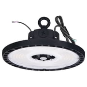 Luxrite 100W-150W LED UFO High Bay Light, 2CCT, Up to 21450LM, 90 Beam, 0-10V Dimmable, IP65, UL & DLC Premium, Black