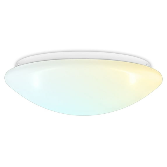 Luxrite 11 Inch LED Flush Mount Ceiling Light, 20W, 5 CCT Color Selectable, 1500 Lumens, Dimmable, Damp Rated, ETL Listed