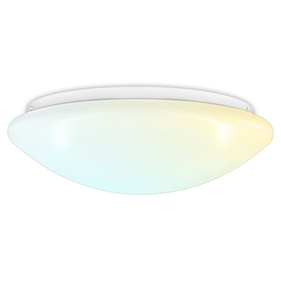 Luxrite 11 Inch LED Flush Mount Ceiling Light, 20W, 5 CCT Color Selectable, 1500 Lumens, Dimmable, Damp Rated, ETL Listed
