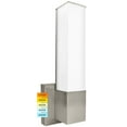 thumbnail image 1 of Luxrite 14" LED Wall Sconces, Brushed Nickel, Bathroom Vanity Light, 5 Color Options, 1050 Lumens, Dimmable, Square, 1 of 7