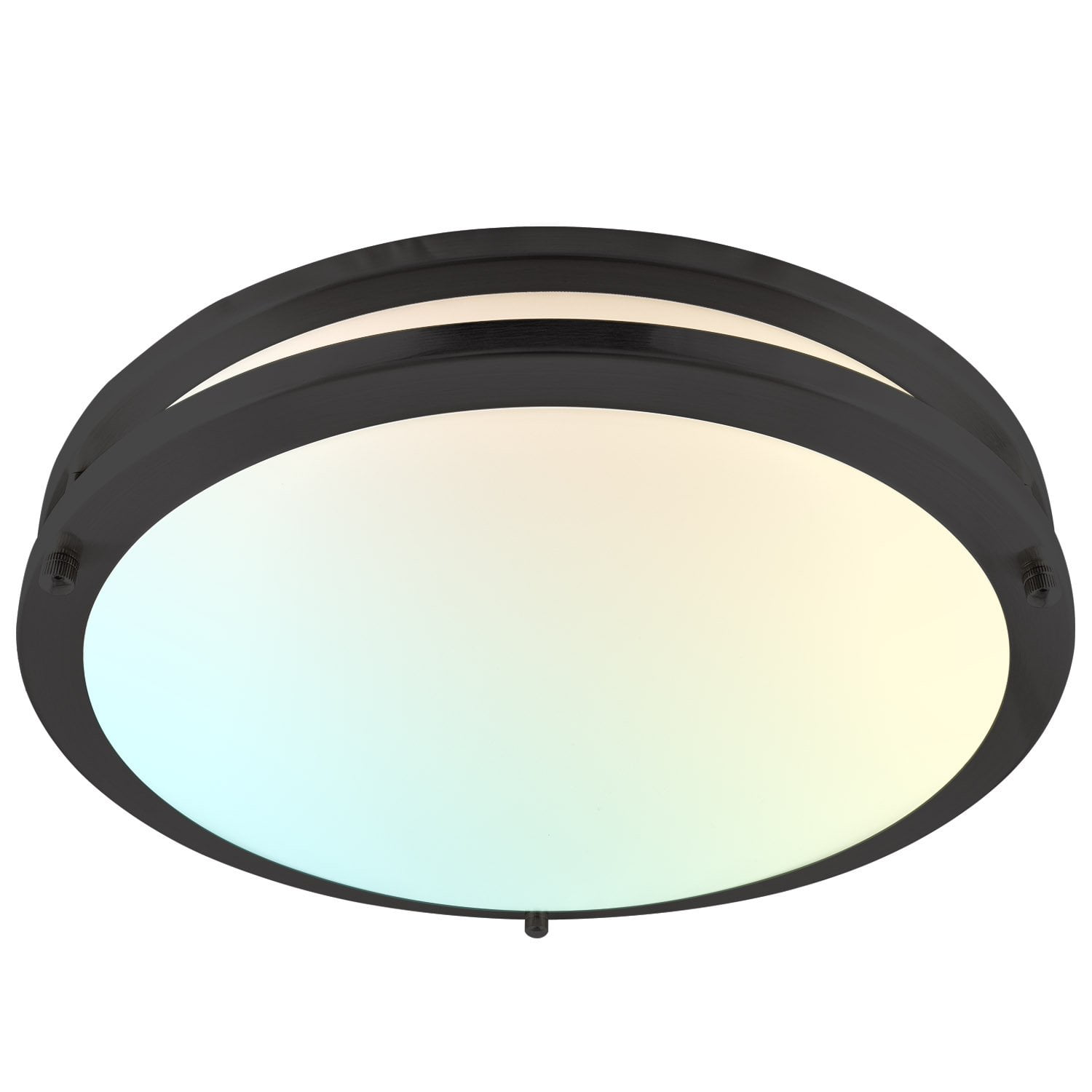Matte Black 14" LED Flush Mount Ceiling Light with Color Temperature Control