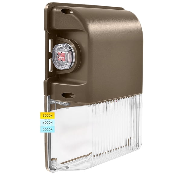 Luxrite 15/20/25W LED Wall Pack Light with Photocell, 3CCT, 1950/2600/3250LM, Dusk to Dawn, IP65, Dimmable