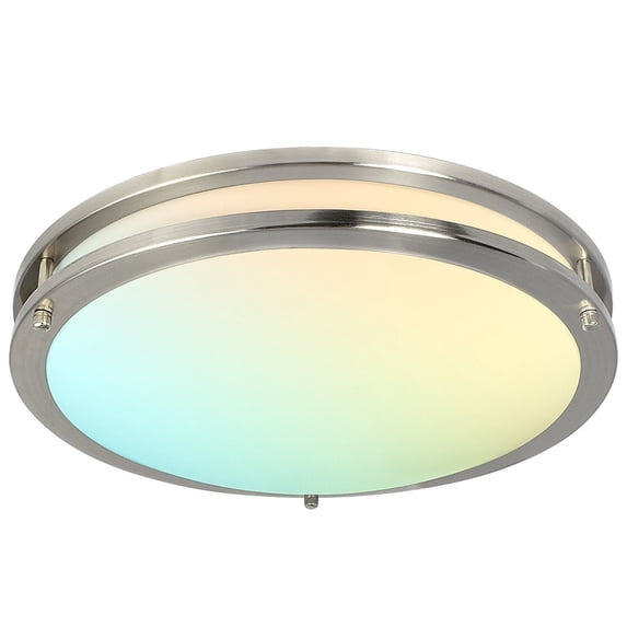 Luxrite 16 Inch LED Flush Mount Ceiling Light, Color Temperature Selectable 2700K / 3000K / 3500K / 4000K / 5000K
