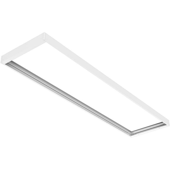 Luxrite 1x4 FT Surface Mount Kit for Light Panel, Aluminum Flush Mounting Bracket Kit, Durable, 12x48 LED Panel Light Frame