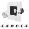 thumbnail image 1 of Luxrite 2 Inch Black Trimless LED Recessed Light, 5CCT 2700K-5000K, Interlocking, 1000LM, 6-Pack, 1 of 7