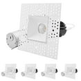 thumbnail image 1 of Luxrite 2 Inch Square Trimless LED Recessed Light, 5CCT 2700K-5000K, Interlocking, 1000LM, 4-Pack, 1 of 7