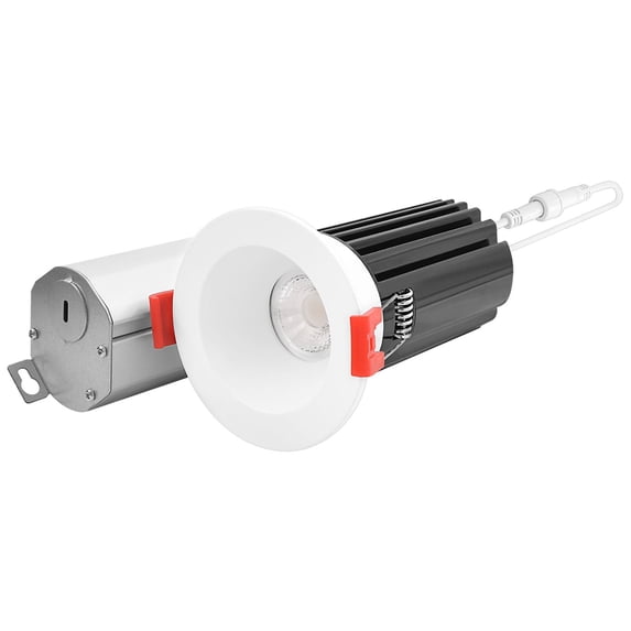 Luxrite 2" LED Recessed Lighting, 15W, 5CCT 2700K-5000K, 1000 Lumens, Dimmable, Wet Rated