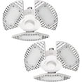 thumbnail image 1 of Luxrite 2-Pack LED Garage Light 80W 8000 Lumens Deformable 5000K Bright White E26 Screw In Shop Light Adjustable, 1 of 6