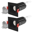 thumbnail image 1 of Luxrite 2" Square LED Recessed Lighting 15W 5CCT 2700K-5000K 1000LM Dimmable Wet Rated Black 2-Pack, 1 of 8