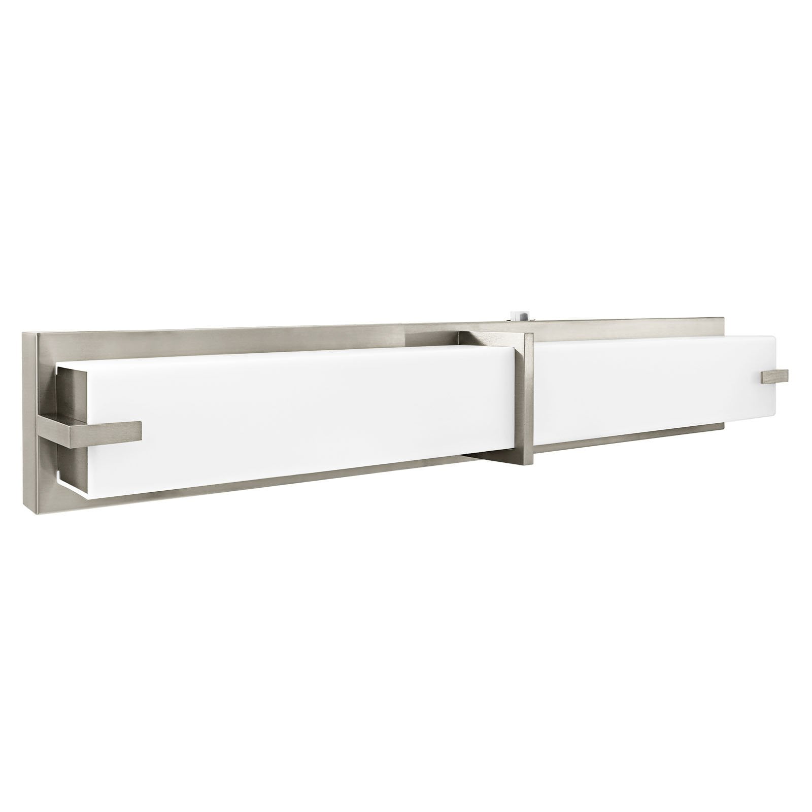 Luxrite 24" LED Vanity Light Brushed Nickel Bathroom Light Fixture 3CCT 25W 1750 Lumens Dimmable Damp Rated ETL Listed