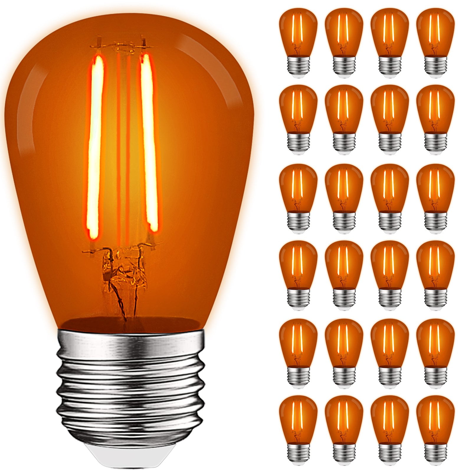 25 Pack ST35 Edison Light Bulbs - 5W E12 Screw Base Warm White, Clear Glass For Outdoor String Lights - View #12