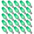 thumbnail image 1 of Luxrite 25-Pack C7 LED Green Replacement Light Bulbs for String Lights 0.5W Colored Bulb Enclosed Fixture Rated UL E12 Indoor Outdoor, 1 of 7