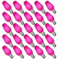 thumbnail image 1 of Luxrite 25-Pack C7 LED Pink Replacement Light Bulbs for String Lights 0.5W Colored Bulb Enclosed Fixture Rated UL E12 Indoor Outdoor, 1 of 7