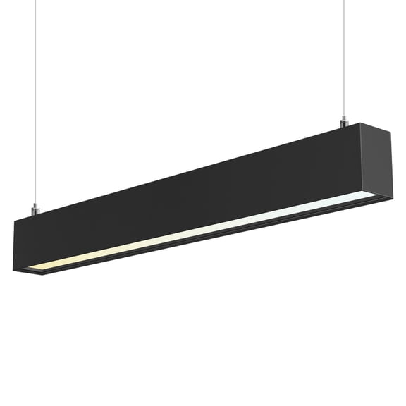 Luxrite 2FT Linkable LED Linear Light, 3CCT, 15/20/25W, Up to 2875LM, Dimmable, Damp Rated & DLC Listed, Black