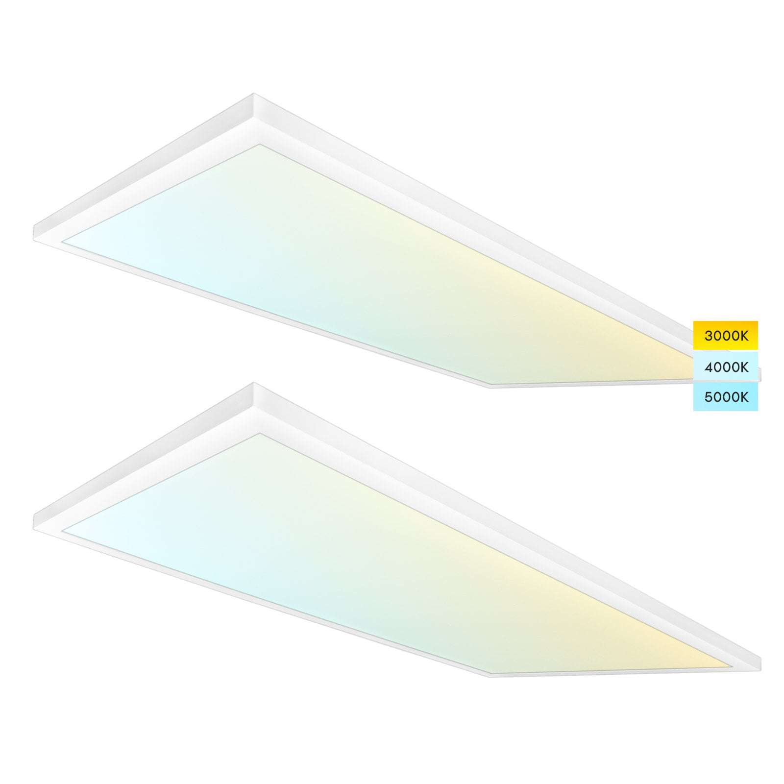 Forbindelse Rotere Arbitrage Luxrite 2x4 FT Surface Mount LED Flat Panel Light, 3 Color Selectable, 5000  Lumens, Dimmable, 120-277V, Damp Rated, UL Certified 2-Pack - Walmart.com