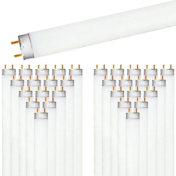 Luxrite 30-Pack F32T8/850 32W 48 Inch T8 Fluorescent Tube Light Bulb, 5000K Bright White, 2800 Lumens, G13 Medium Bi-Pin Base, LR20734