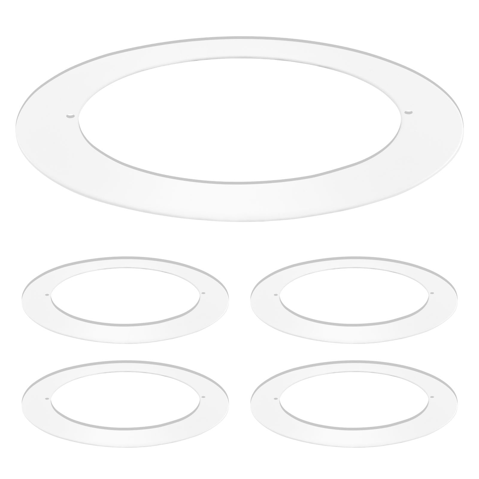 Luxrite 4-Pack White Goof Trim Ring for 4 inch Recessed Lights and ...