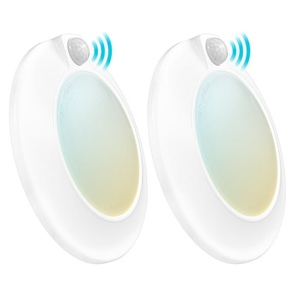 Luxrite 4 inch LED Motion Sensor Ceiling Light, 120V, 3 Color Selectable 3000K-5000K, 30s Timeout, 10W, 600 Lumens, Wet Rated, 2-Pack