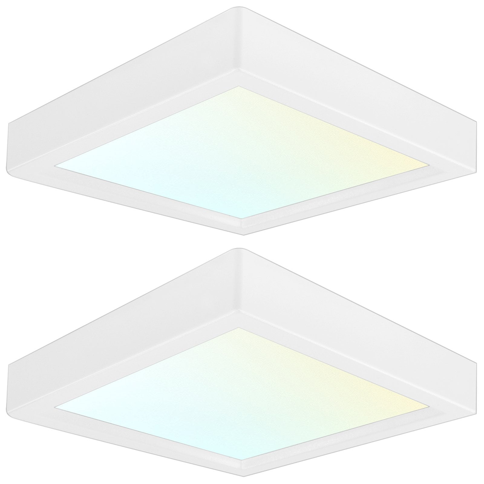 Sleek 4" Square LED Ceiling Light, Dimmable 3-Color Selectable
