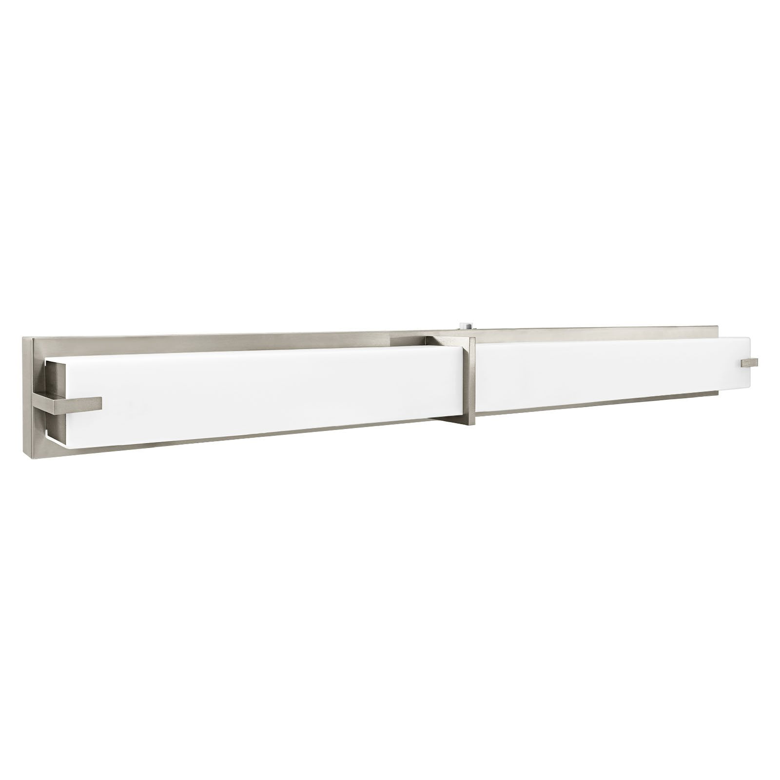 Luxrite 48" LED Vanity Light Brushed Nickel Bathroom Light Fixture 3CCT 40W 2800 Lumens Dimmable Damp Rated ETL Listed