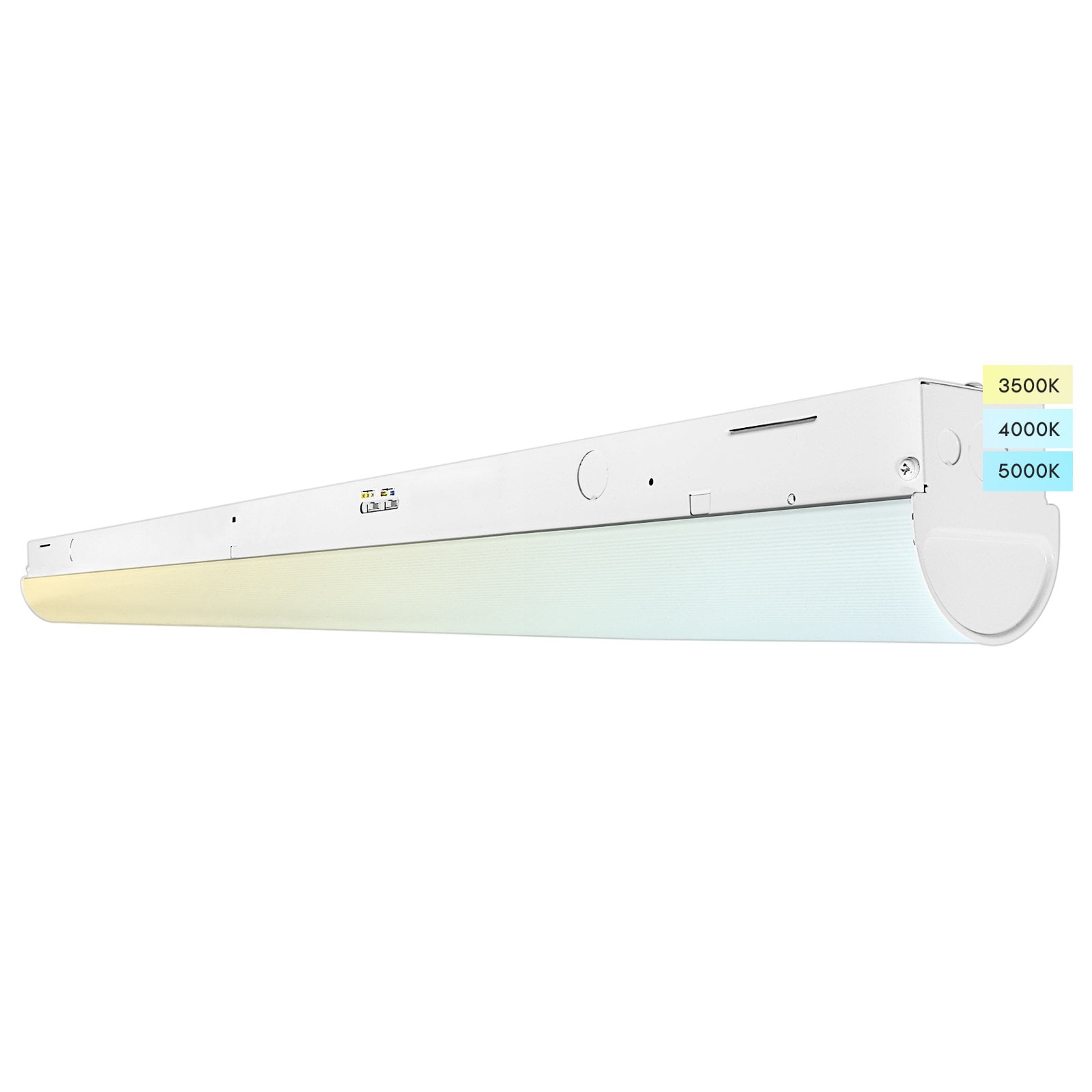 Adjustable 4FT LED Strip Light Fixture with Glass Cover