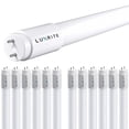thumbnail image 1 of Luxrite 4FT T8 LED Tube Light, 13W=32W, 3000K Soft White, Single-End or Double-End Powered, F32T8 12-Pack, 1 of 6