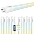 thumbnail image 1 of Luxrite 4FT T8 LED Tube Light, Type A+B, 13W=32W, 3 Colors Option, Plug and Play or Ballast Bypass, 1950 Lumens, F32T8, Frosted Cover, UL Listed 4 Pack, 1 of 7