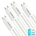 thumbnail image 1 of Luxrite 4FT T8 LED Tube Light, Type A+B, 18W=32W, 3 Colors  4000K  5000K 6500K, Single and Double End Powered, Plug and Play or Ballast Bypass, 2340 Lumens, F32T8, Frosted Cover, UL, DLC 4-Pack, 1 of 7