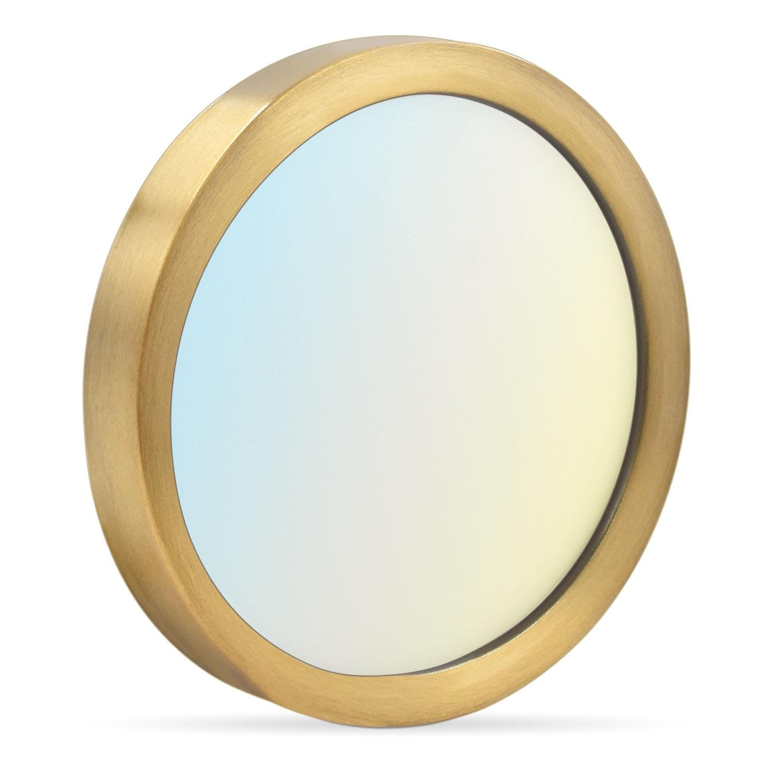 Luxrite 5 Inch LED Flush Mount Ceiling Light, 10W 600LM, 5CCT 2700K-5000K, Dimmable, Wet Rated, ETL - Brass
