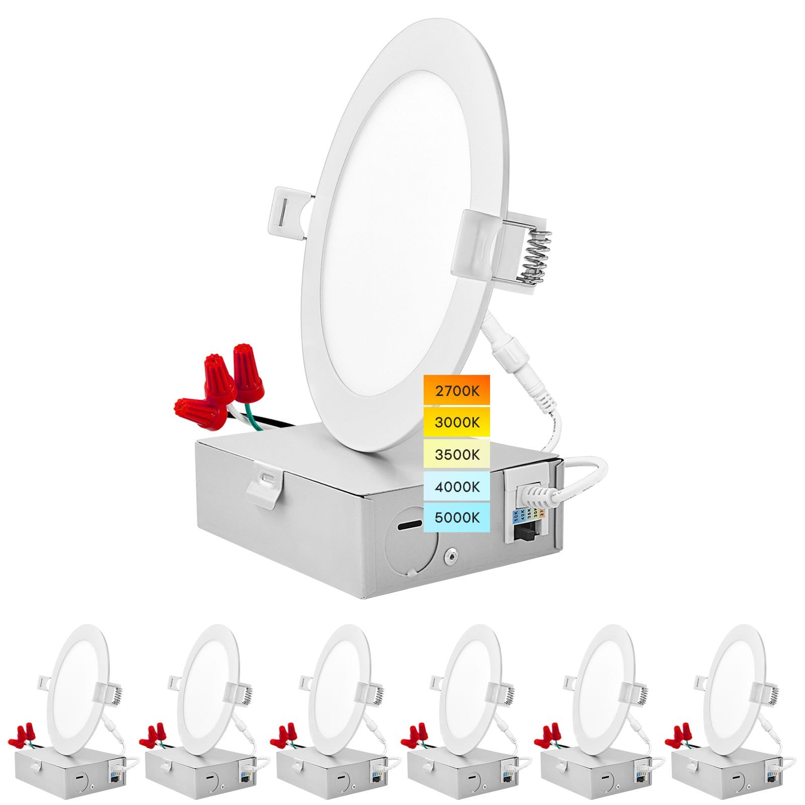 5.91'' Aluminum LED Recessed Lighting Kit with Color Selectable