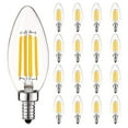 thumbnail image 1 of Luxrite 5W E12 Vintage Candelabra LED Dimmable Light Bulbs, 60W Equivalent 4000K Cool White, 550 Lumens, Blunt Tip, 16-Pack, 1 of 7