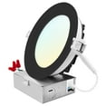 thumbnail image 1 of Luxrite 6 Inch LED Recessed Ceiling Light, 18W, 5CCT 2700K-5000K, 1800LM, Dimmable - Black, 1 of 7