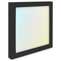 Luxrite 6 Inch Square LED Flush Mount Ceiling Light, 15W 1000LM, 5CCT 2700K-5000K, Dimmable - Black